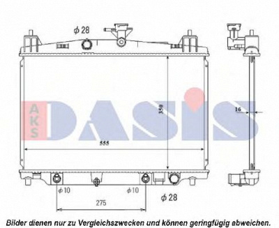 AKS DASIS 110064n -  Радиатор, охлаждение двигателя